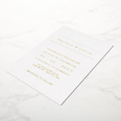 Elegant Calligraphy Modern Wedding Folie Invitatio Folie Uitnodiging (Gedraaid)