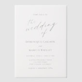 Elegant Calligraphy Modern Wedding Vellum Uitnodigingen (Voorkant)