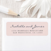 Elegant Calligraphy Names Wedding Return Address Etiket (Insitu)