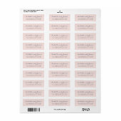 Elegant Calligraphy Names Wedding Return Address Etiket (Full Sheet)