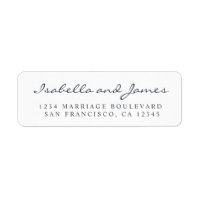 Elegant Calligraphy Names Wedding Return Address