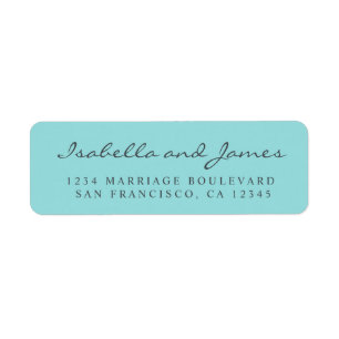 Elegant Calligraphy Names Wedding Return Address Etiket