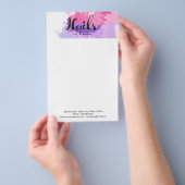 Elegant Calligraphy Painted Nail Technician Flyer (Hand)