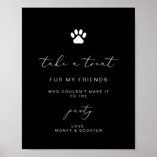 Elegant Calligraphy Pet Pawty Favor poster-teken Poster