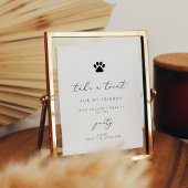 Elegant Calligraphy Pet Pawty Favour poster sign