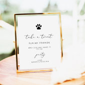 Elegant Calligraphy Pet Pawty Favour poster sign