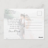 Elegant Calligraphy Photo Weddenschap Bedankt Briefkaart (Achterkant)