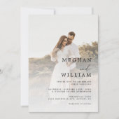 Elegant Calligraphy Photo Wedding Kaart (Voorkant)