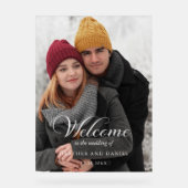 Elegant Calligraphy Photo Wedding Welcome Acryl Bord (Voorkant)