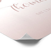 Elegant Calligraphy Roos Gold Gradient Wedding Poster (Hoek)