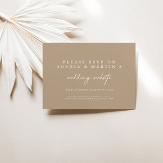 Elegant Calligraphy RSVP Online Wedding Website Kaartje