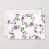 Elegant Calligraphy RSVP Waterverf Wilde bloem (Achterkant)