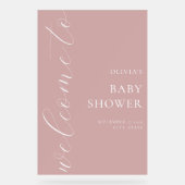 Elegant Calligraphy Script Baby shower Welkom Acryl Bord (Voorkant)