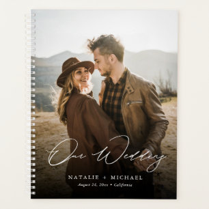 Elegant Calligraphy Script Custom Photo Wedding Planner