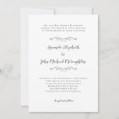 Elegant Calligraphy Script Formal Wedding Grey Kaart (Voorkant)