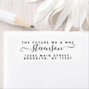 Elegant Calligraphy Script Future MR MRS Wedding Etiket