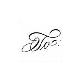 Elegant Calligraphy Script Kerstfeestay "To" Rubberstempel (Afrduk)