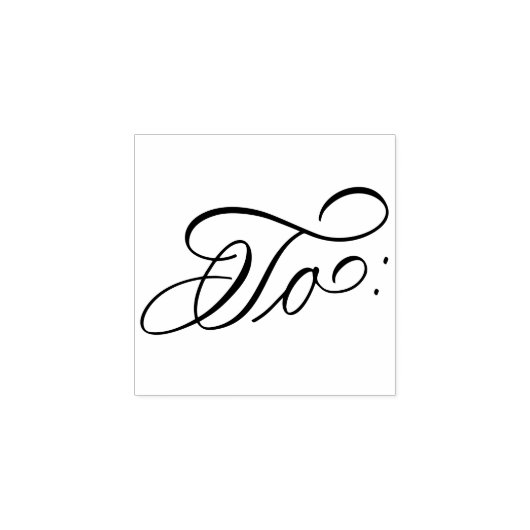 Elegant Calligraphy Script Kerstfeestay "To" Rubberstempel (Afrduk)