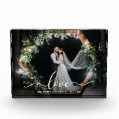 Elegant Calligraphy Script Love Wedding Fotoblokken (Voorkant)