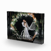 Elegant Calligraphy Script Love Wedding Fotoblokken (Rechts)