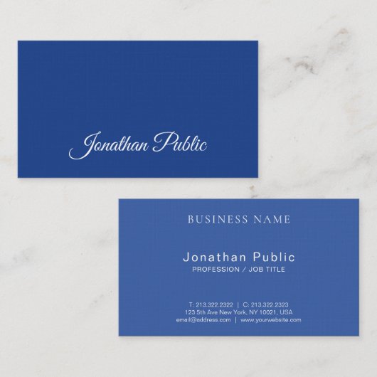 Elegant Calligraphy Script Luxury Professional Visitekaartje (Voorkant / Achterkant)