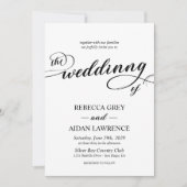 Elegant Calligraphy Script Monogram Photo Weddensc Kaart (Voorkant)