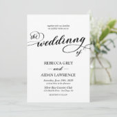 Elegant Calligraphy Script Monogram Photo Weddensc Kaart (Staand voorkant)