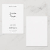 Elegant Calligraphy Script Name Minimalist Trendy Visitekaartje (Voorkant / Achterkant)