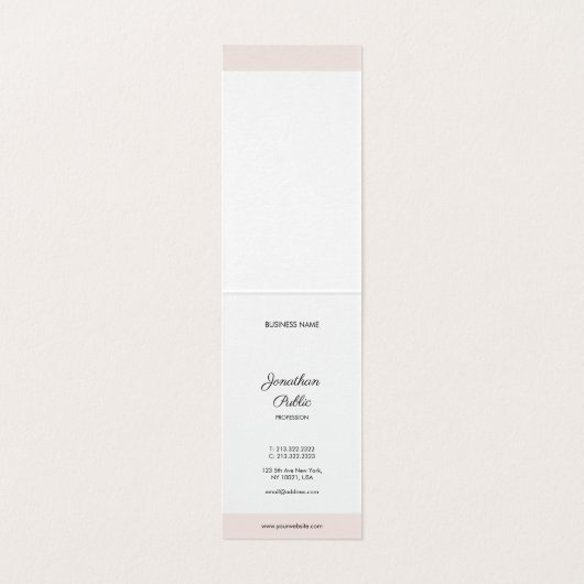 Elegant Calligraphy Script Professional Modern Visitekaartjes (Binnenkant ongevouwen)