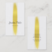 Elegant Calligraphy Script Trendy Gold Plain Luxe Visitekaartje (Voorkant / Achterkant)