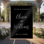 Elegant Calligraphy Script Weddenschap Welkom Acryl Bord