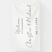 Elegant Calligraphy Script Weddenschap Welkom Spandoek (Verticaal)