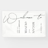 Elegant Calligraphy Script Weddenschap Welkom Spandoek (Horizontaal)