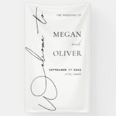 Elegant Calligraphy Script Weddenschap Welkom Spandoek (Verticaal)