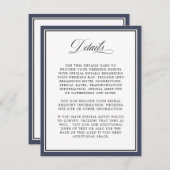 Elegant Calligraphy Script Wedding Details Informatiekaartje (Voorkant / Achterkant)