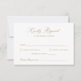 Elegant Calligraphy Script Wedding RSVP Kaart