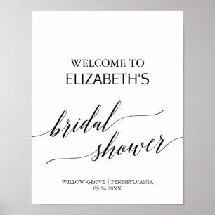 Elegant Calligraphy Vrijgezellenfeest Welcome Poster