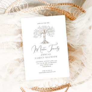 Elegant Calligraphy Waterverf Tree Family Reunion