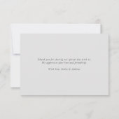 Elegant Calligraphy Weddenschap Foto bedankt (Achterkant)
