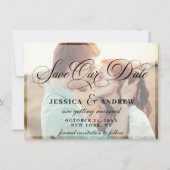 Elegant Calligraphy Wedding 2 FOTO Save the Date (Voorkant)