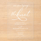 Elegant Calligraphy Wedding Acryl Uitnodigingen (Voorkant)