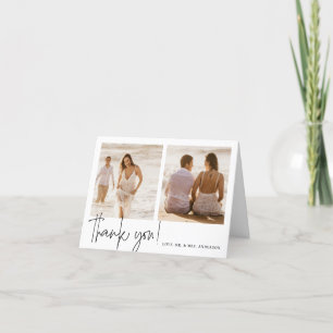 Elegant Calligraphy Wedding Bedankkaart