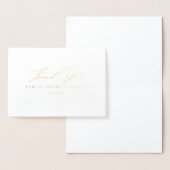 Elegant Calligraphy Wedding Folded Bedankt Folie Kaarten (Display)