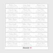Elegant Calligraphy Wedding Guest Adresetiketten Sticker (Vel)