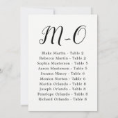 Elegant Calligraphy Wedding Guest door Achternaam  Kaart (Achterkant)