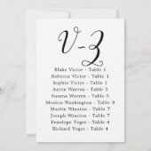Elegant Calligraphy Wedding Guest door Achternaam  Kaart (Achterkant)
