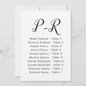 Elegant Calligraphy Wedding Guest van achternaam P Kaart (Achterkant)