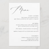 Elegant  Calligraphy Wedding Menu (Voorkant)