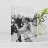 Elegant Calligraphy Wedding Photo Bedankkaart (Staand voorkant)