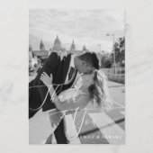 Elegant Calligraphy Wedding Photo Bedankkaart (Voorkant)